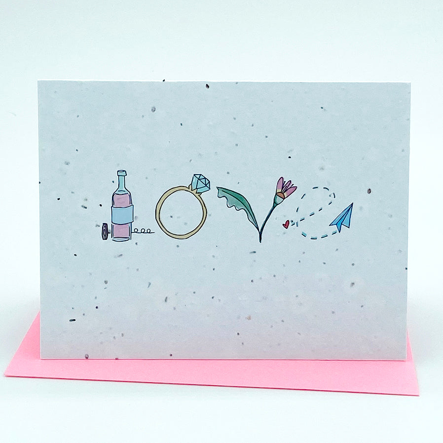 Wildflower seed card - Love Symbols