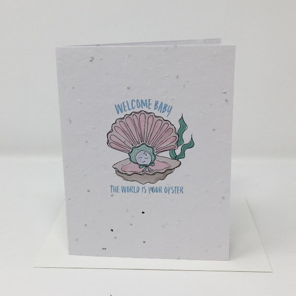 Wildflower seed card - Oyster