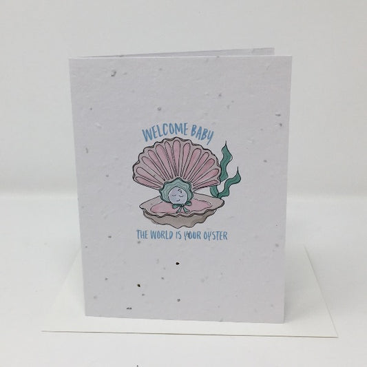 Wildflower seed card - Oyster