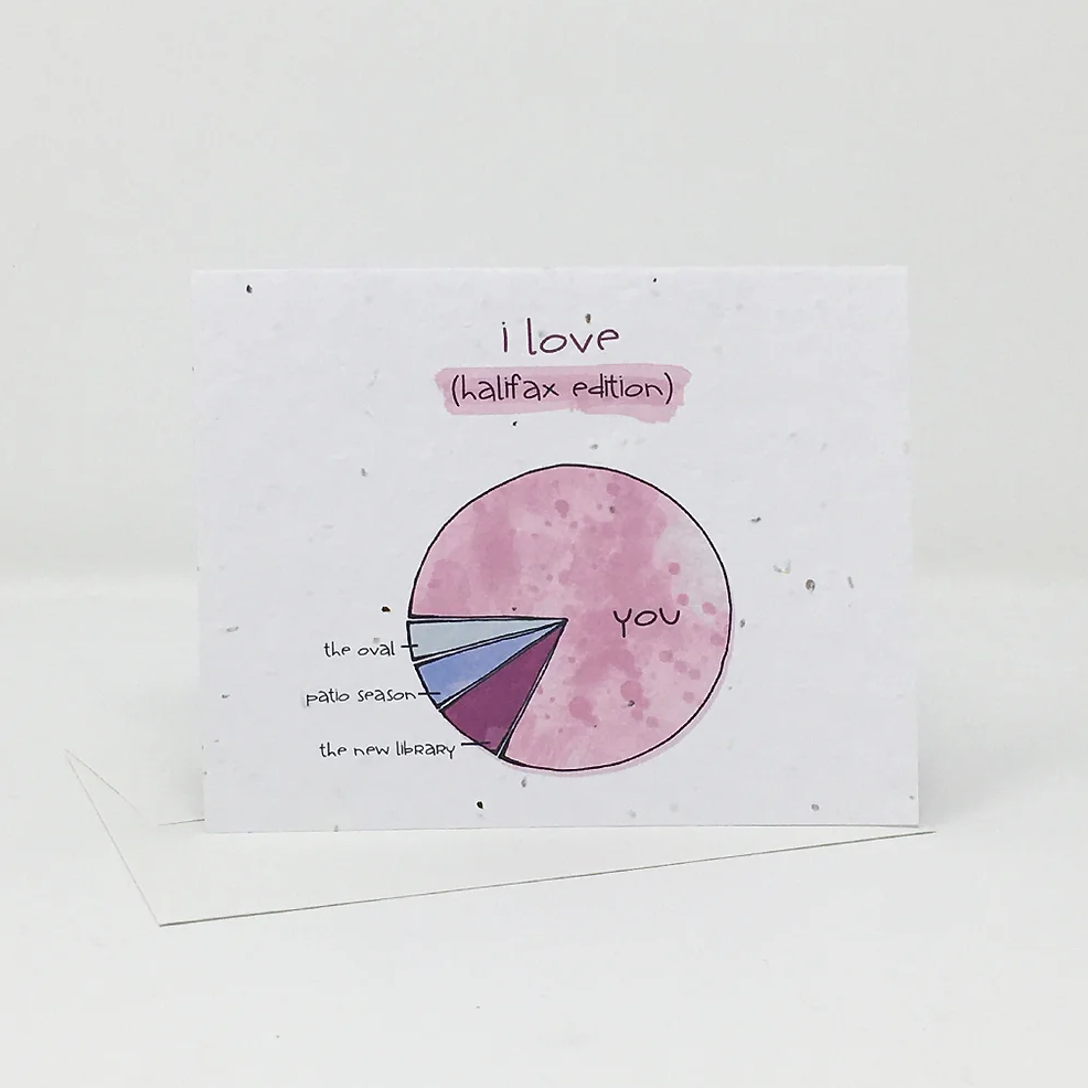 Wildflower seed card - I Love Halifax Pie Chart