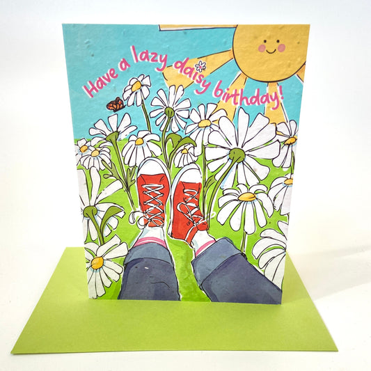 Wildflower seed card - Lazy Daisy Birthday