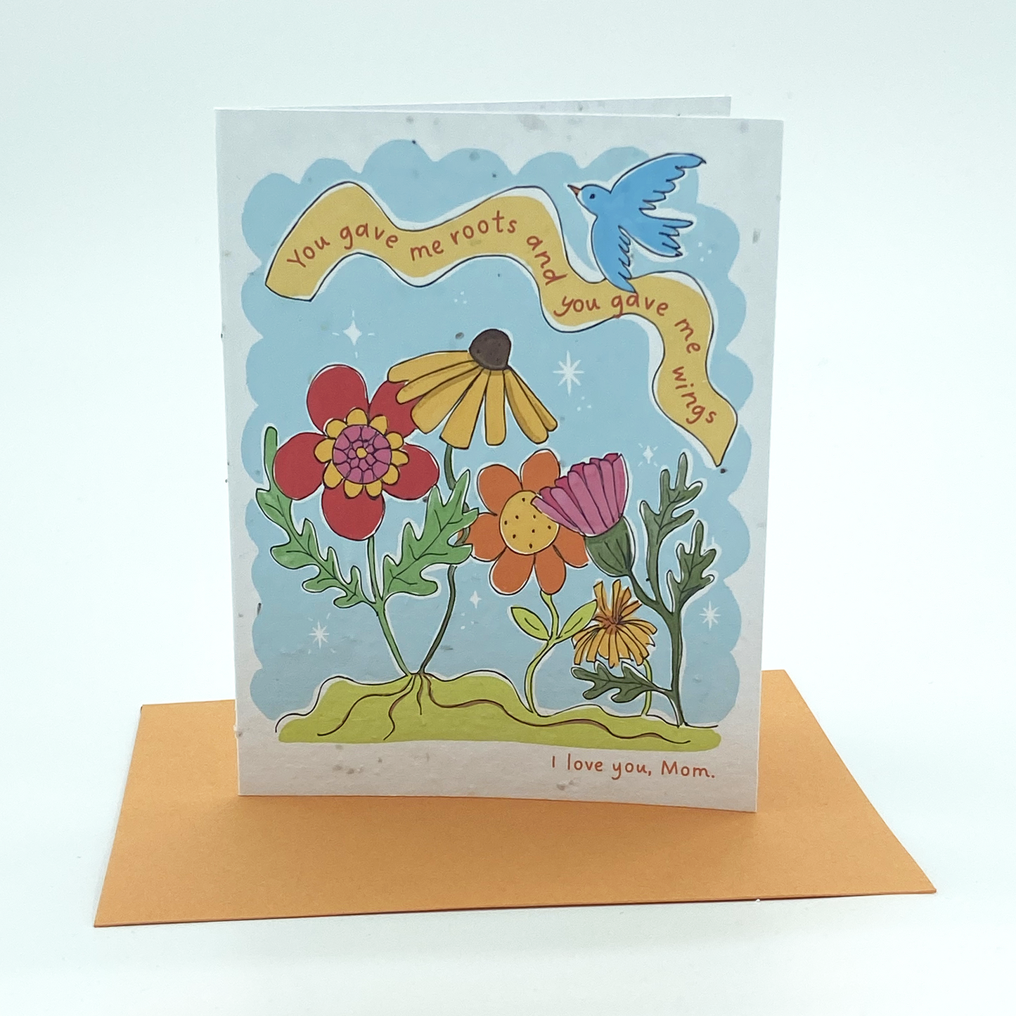 Wildflower seed card - Roots and Wings Mom card