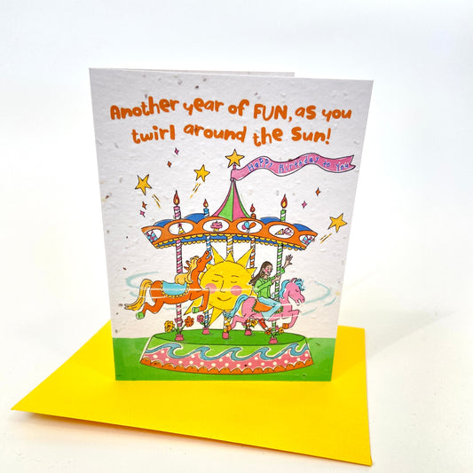 Wildflower seed card - Twirl around the Sun