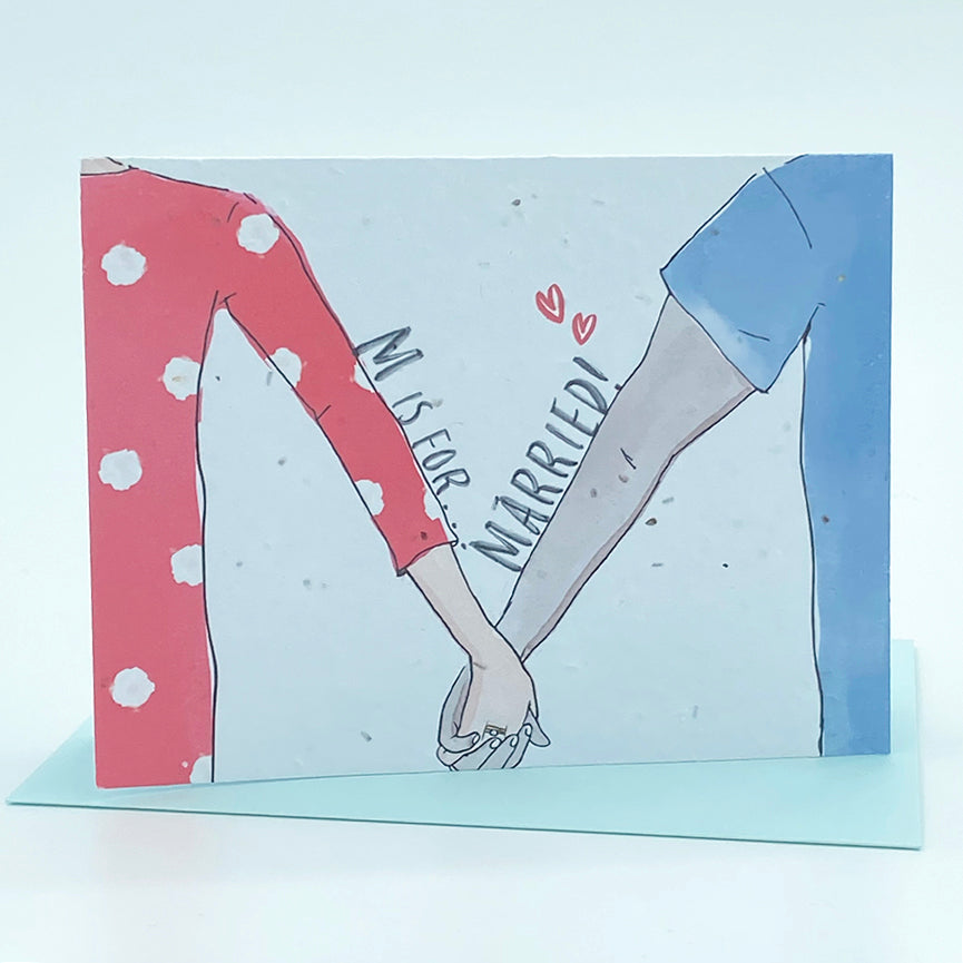 Wildflower seed paper - M is for married