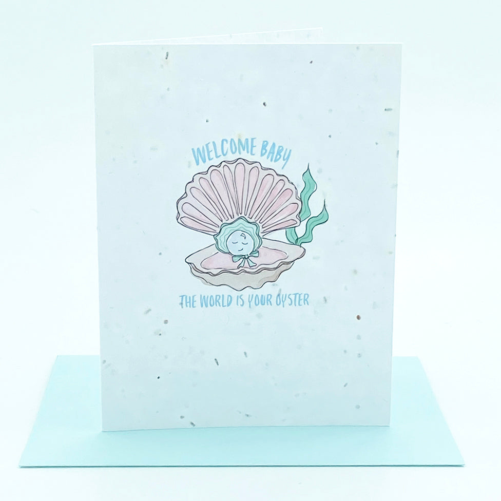 Wildflower seed card - Oyster